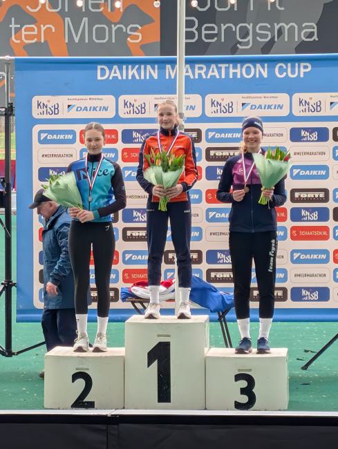 podium NK marathon 2025 dames junioren C